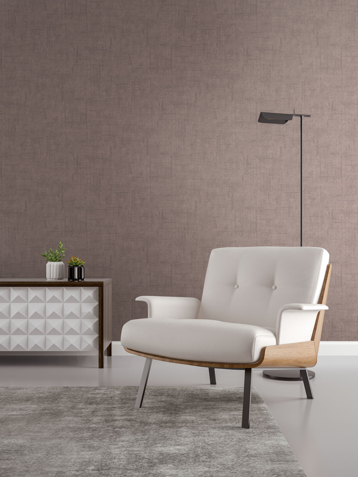 Обои Loymina Stucco Concrete STC3 010 10,05×1 фото в интерьере
